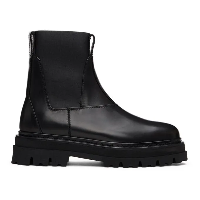 3.1 Phillip Lim Black Lug Sole Sam Chelsea Boots