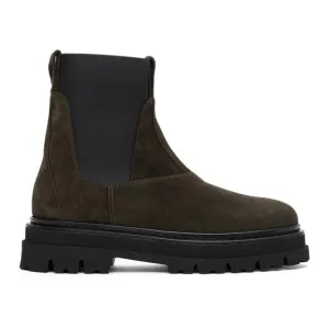 3.1 Phillip Lim Khaki Suede Lug Sole Sam Chelsea Boots