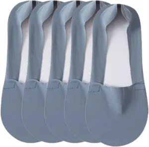 5 Pairs Womens Thin No Show Breathable Socks Low Cut Liner Non Slip Ice Silk Socks Cotton on The Bottom Sports Socks