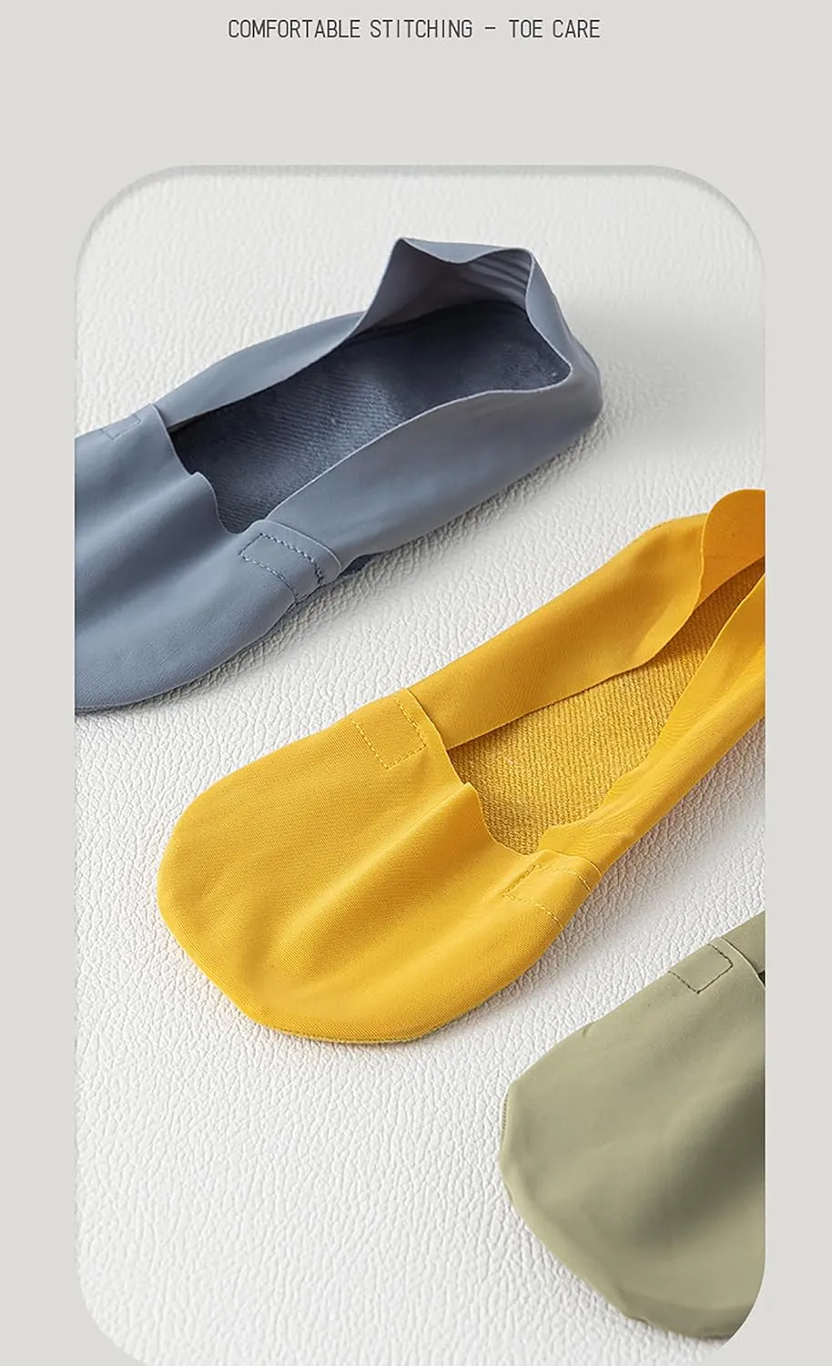 5 Pairs Womens Thin No Show Breathable Socks Low Cut Liner Non Slip Ice Silk Socks Cotton on The Bottom Sports Socks
