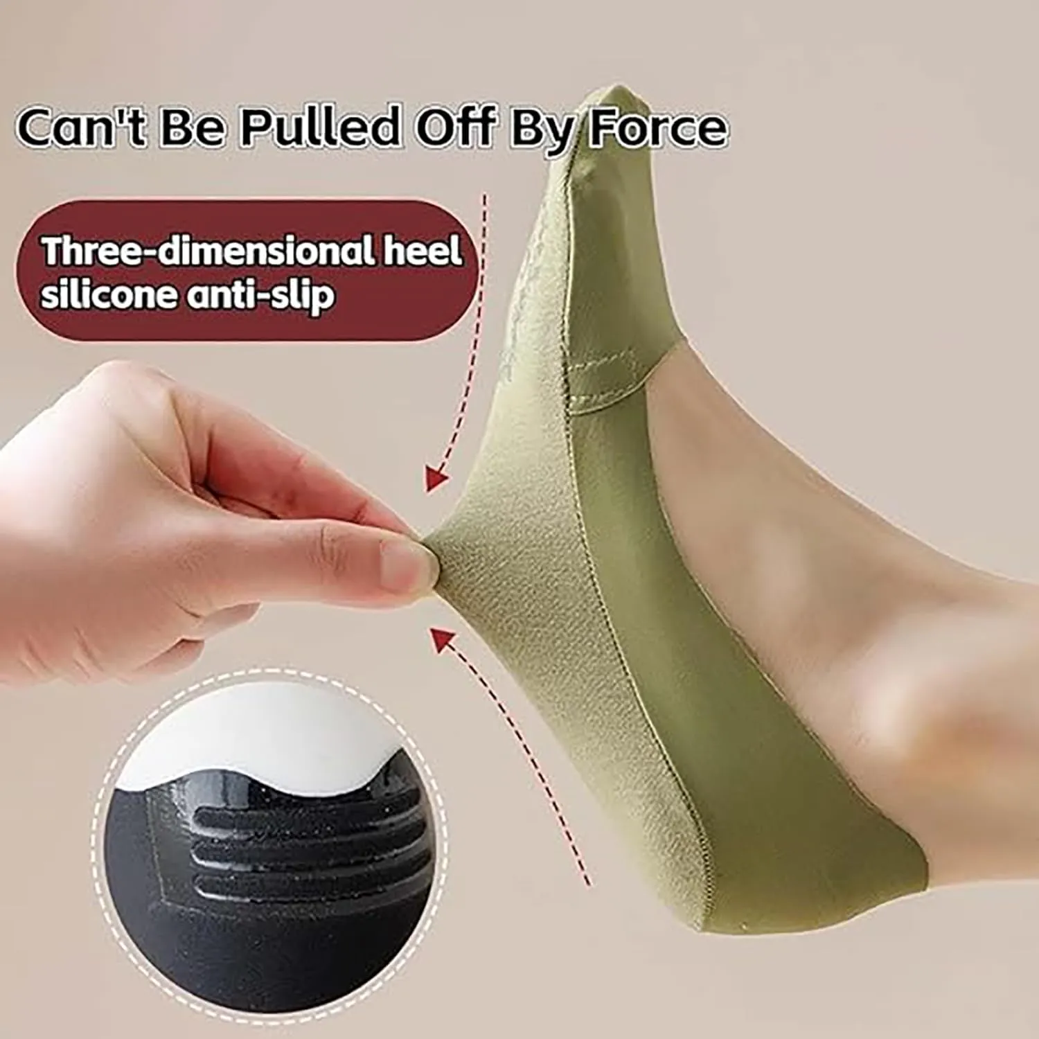 5 Pairs Womens Thin No Show Breathable Socks Low Cut Liner Non Slip Ice Silk Socks Cotton on The Bottom Sports Socks