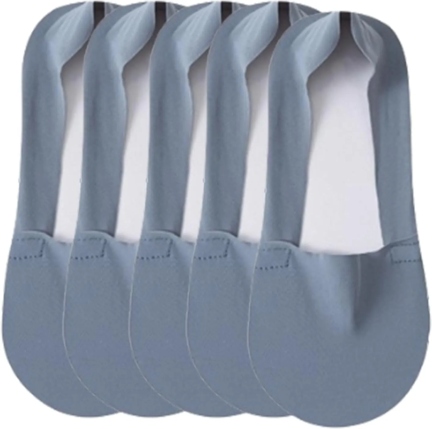 5 Pairs Womens Thin No Show Breathable Socks Low Cut Liner Non Slip Ice Silk Socks Cotton on The Bottom Sports Socks