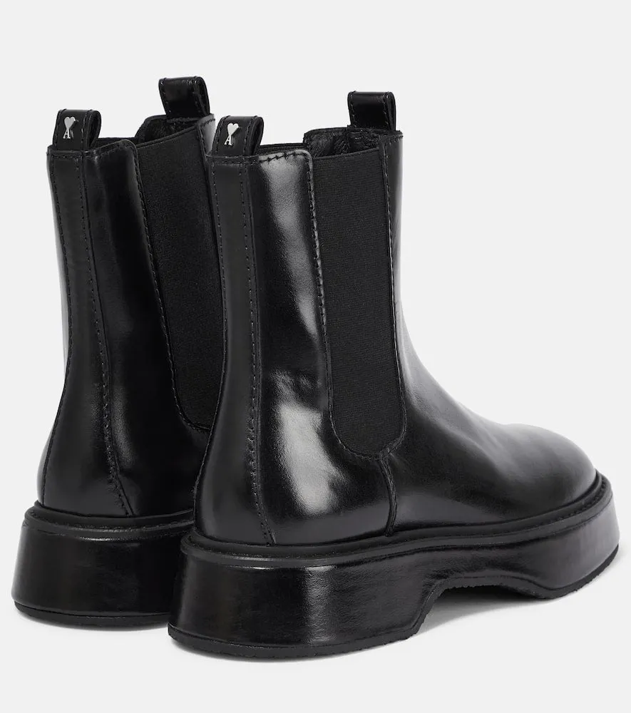 Ami Paris Leather Chelsea boots