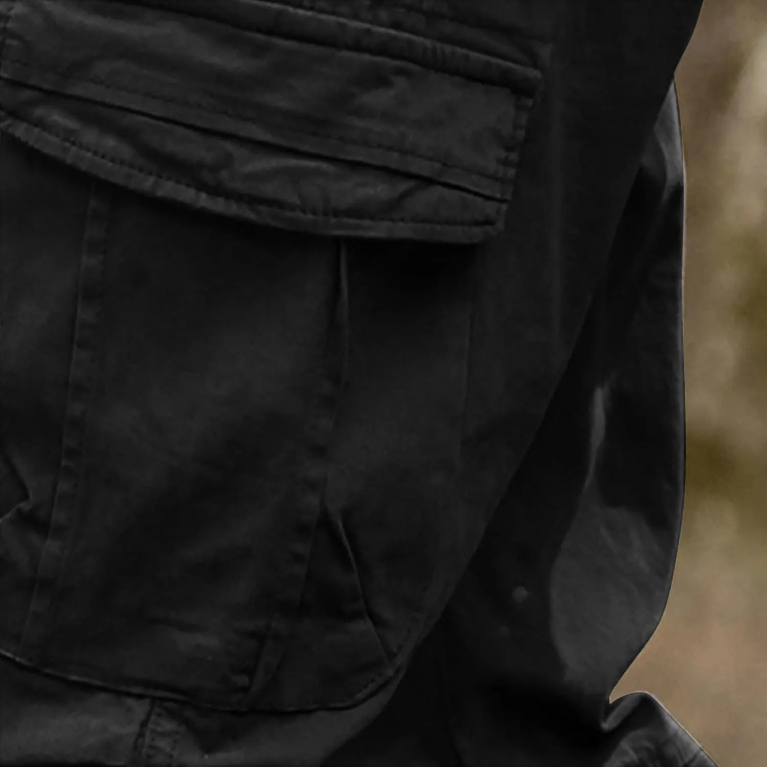 Aymnlox Mens Casual Cargo Pants Drawstring Elastic Waist Cotton Trousers Wide Leg Joggers Fall Sweatpants with Multi Pockets