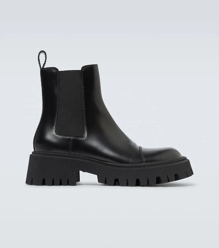 Balenciaga Tractor leather boots