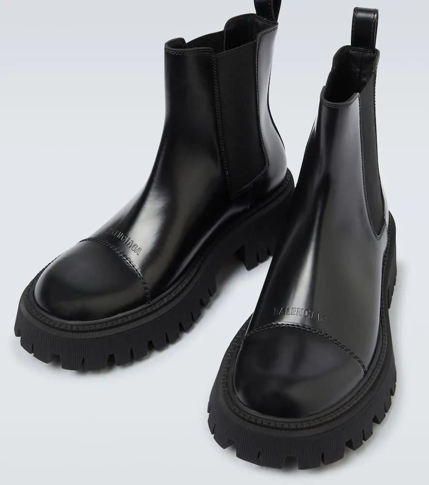 Balenciaga Tractor leather boots