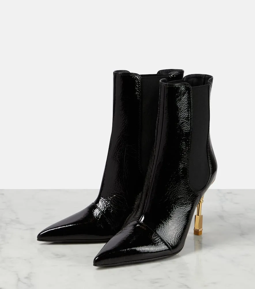 Balmain Patent leather ankle boots