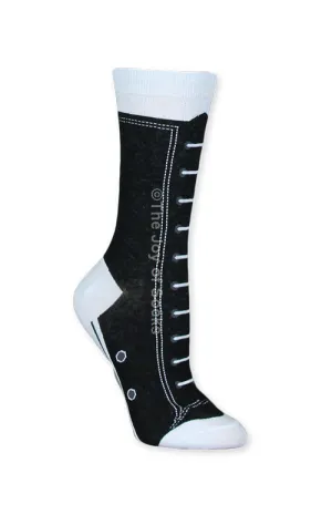 Black High Top Sneaker Socks (Women's)
