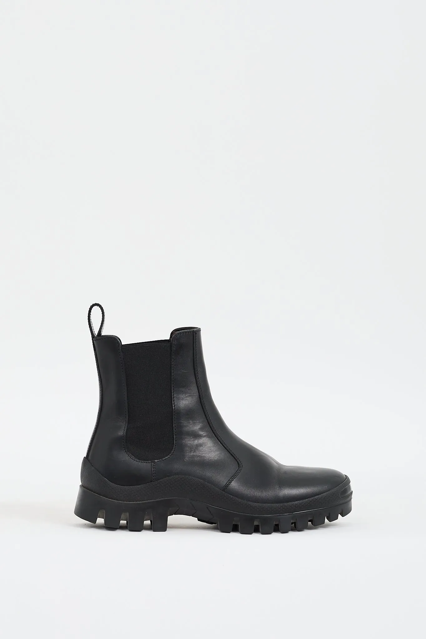 Black Leather Greta Chelsea Boot