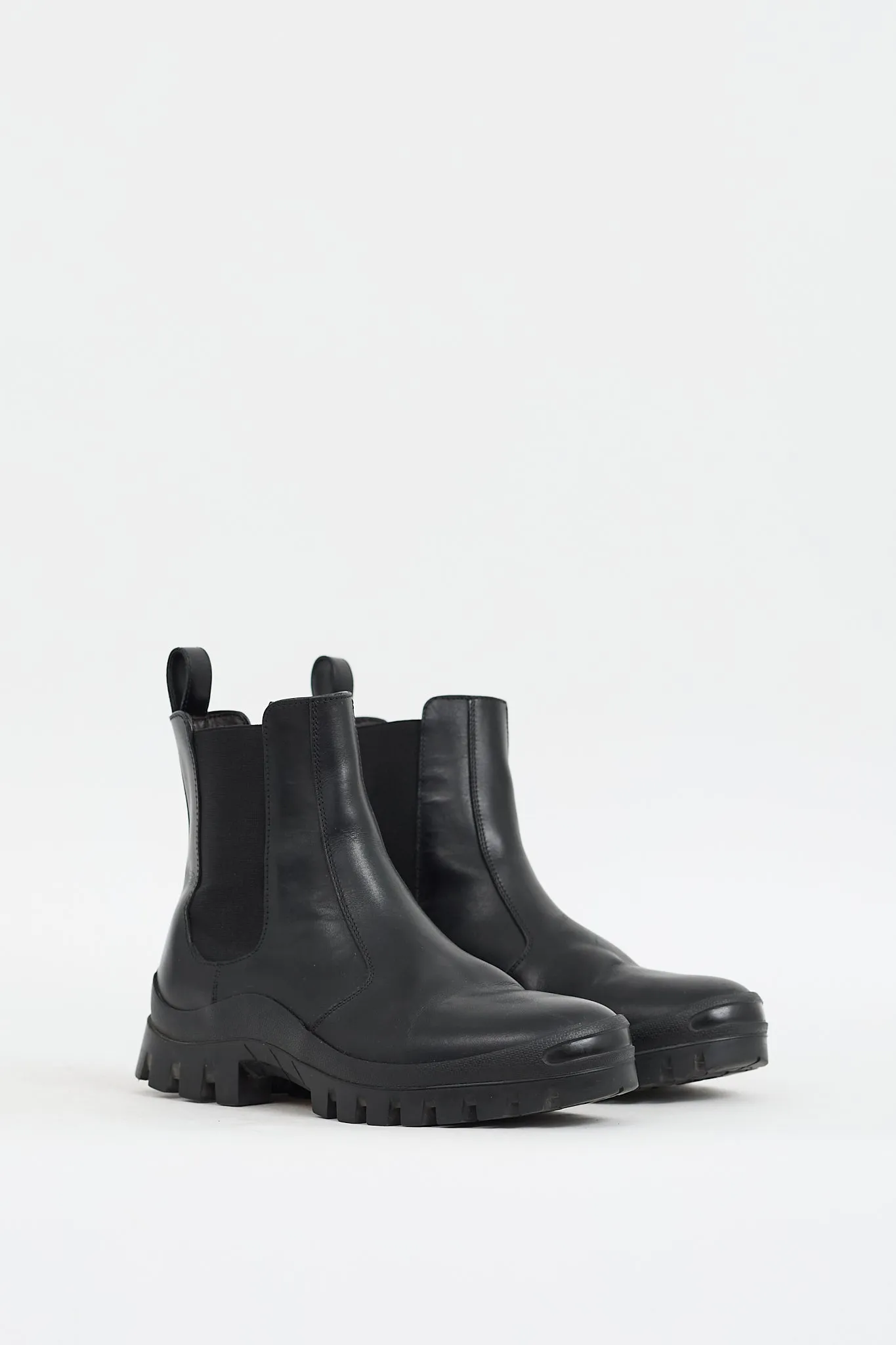 Black Leather Greta Chelsea Boot