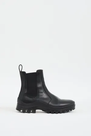 Black Leather Greta Chelsea Boot