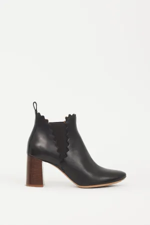 Black Leather Lauren Chelsea Boot