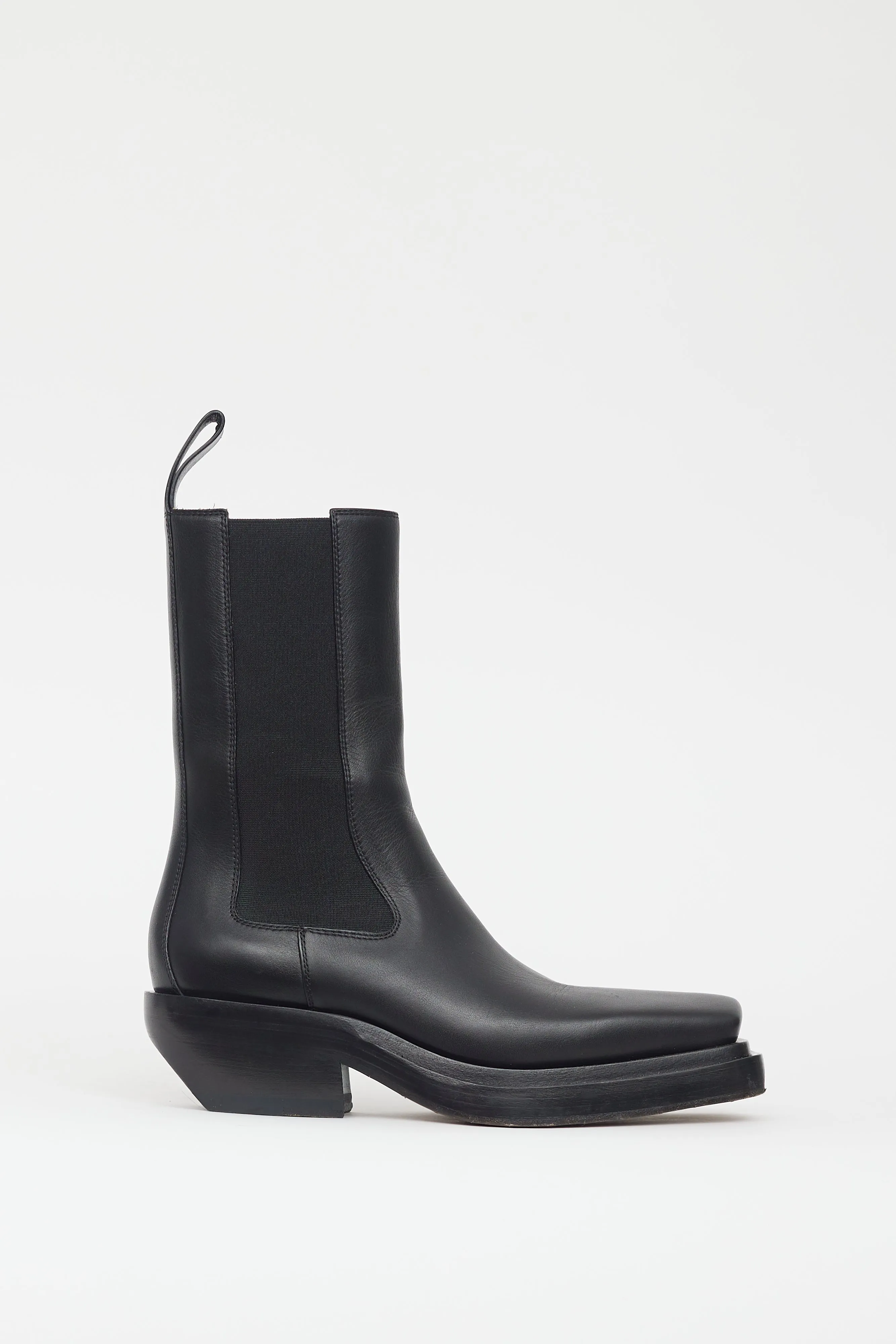 Black Leather The Lean Chelsea Boot