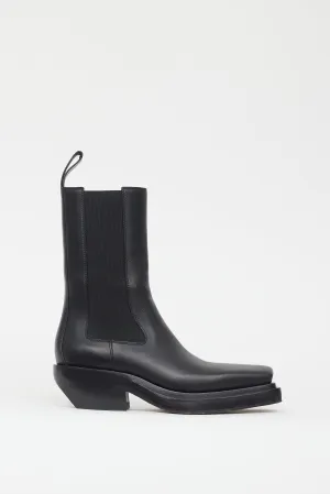 Black Leather The Lean Chelsea Boot