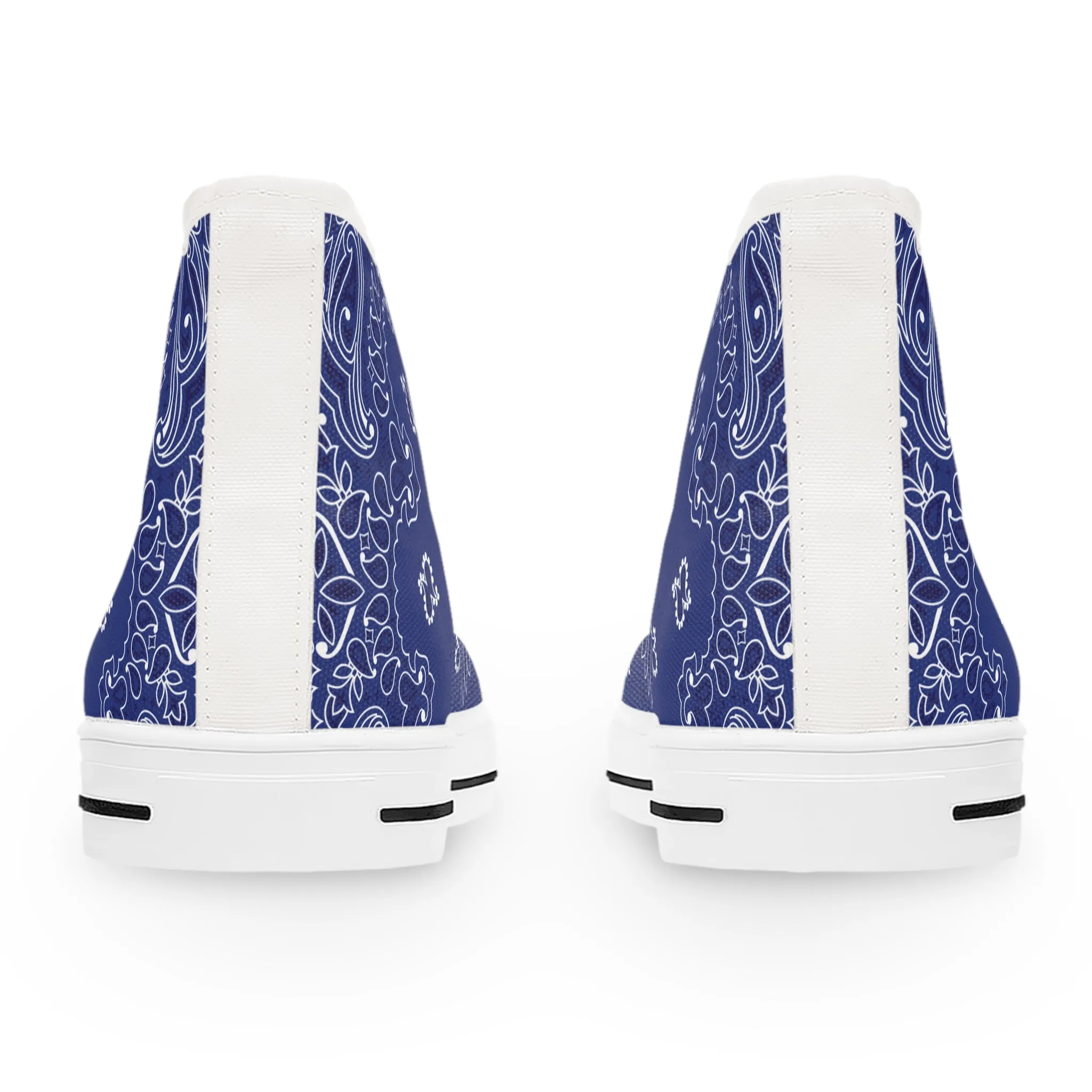 Blaue Bandana High Top Sneakers für Damen – Stylisch & Fun