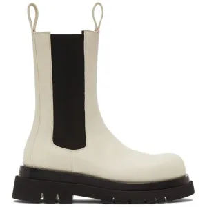 Bottega Veneta Off-White Medium The Lug Chelsea Boots