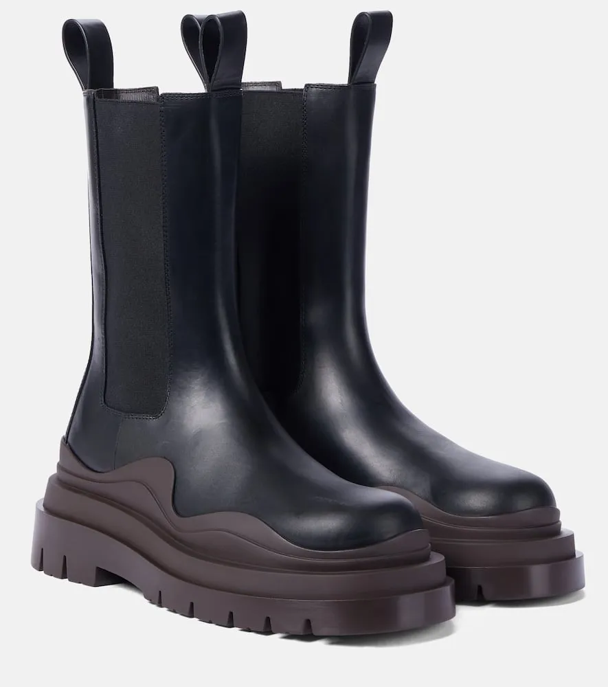 Bottega Veneta Tire leather ankle boots