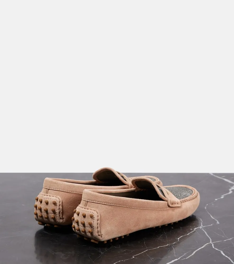 Brunello Cucinelli Monili suede driving shoes