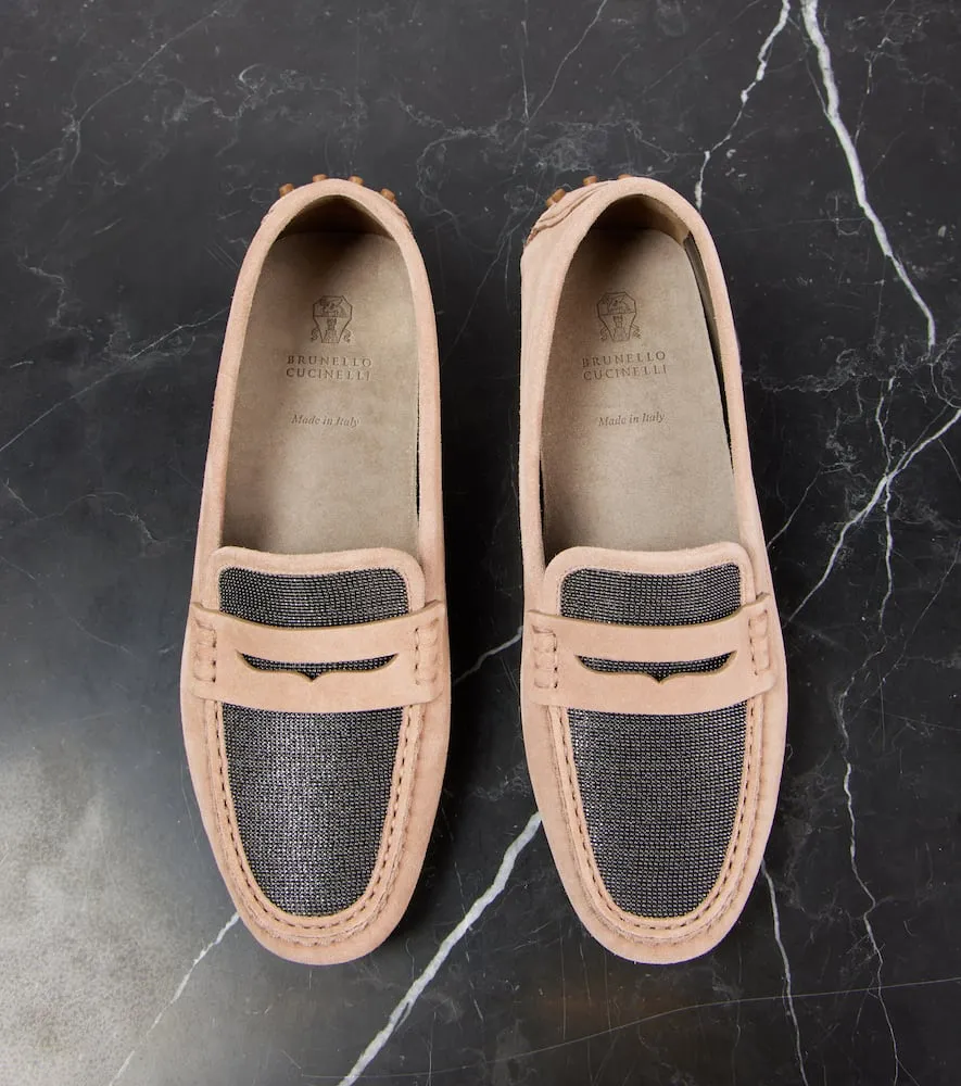 Brunello Cucinelli Monili suede driving shoes