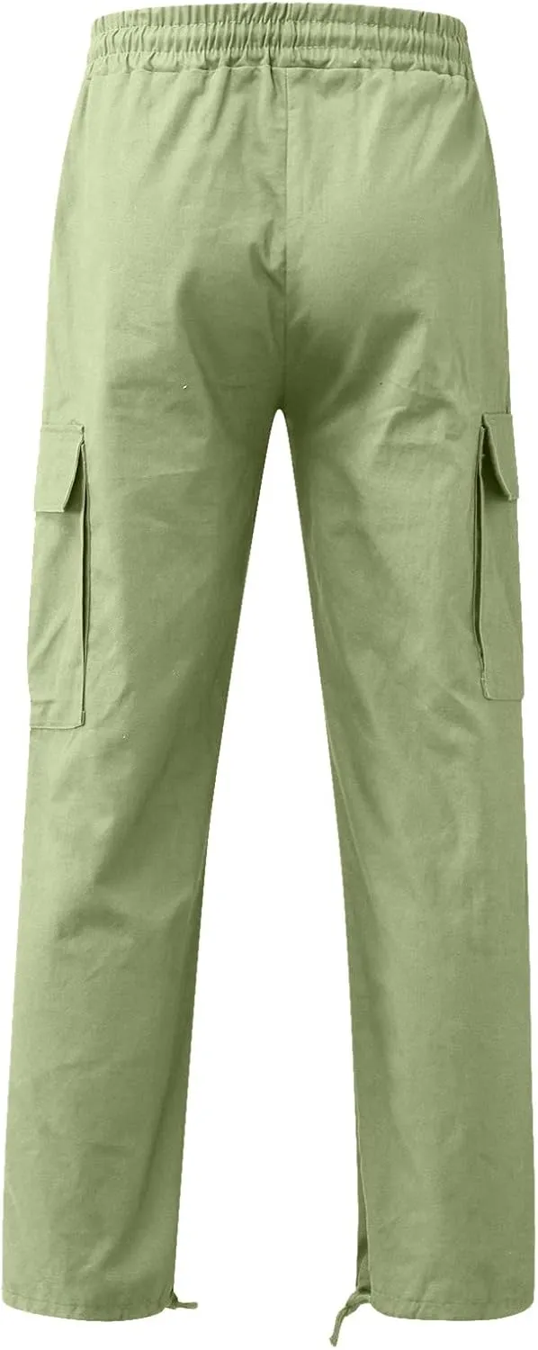 Cargo Work Pant Men Soft Casual Chinos Pants Workout Running Gym Sweatpant Baggy Joggers Sweat Pant