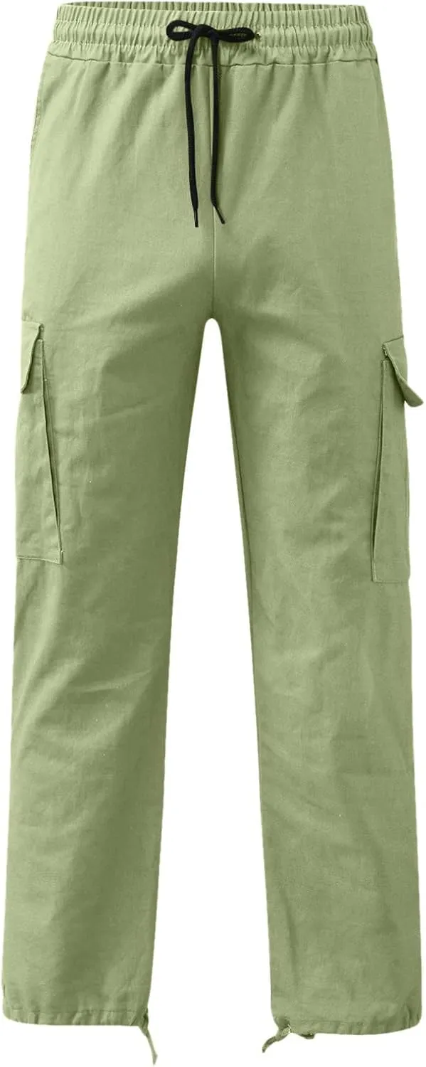 Cargo Work Pant Men Soft Casual Chinos Pants Workout Running Gym Sweatpant Baggy Joggers Sweat Pant