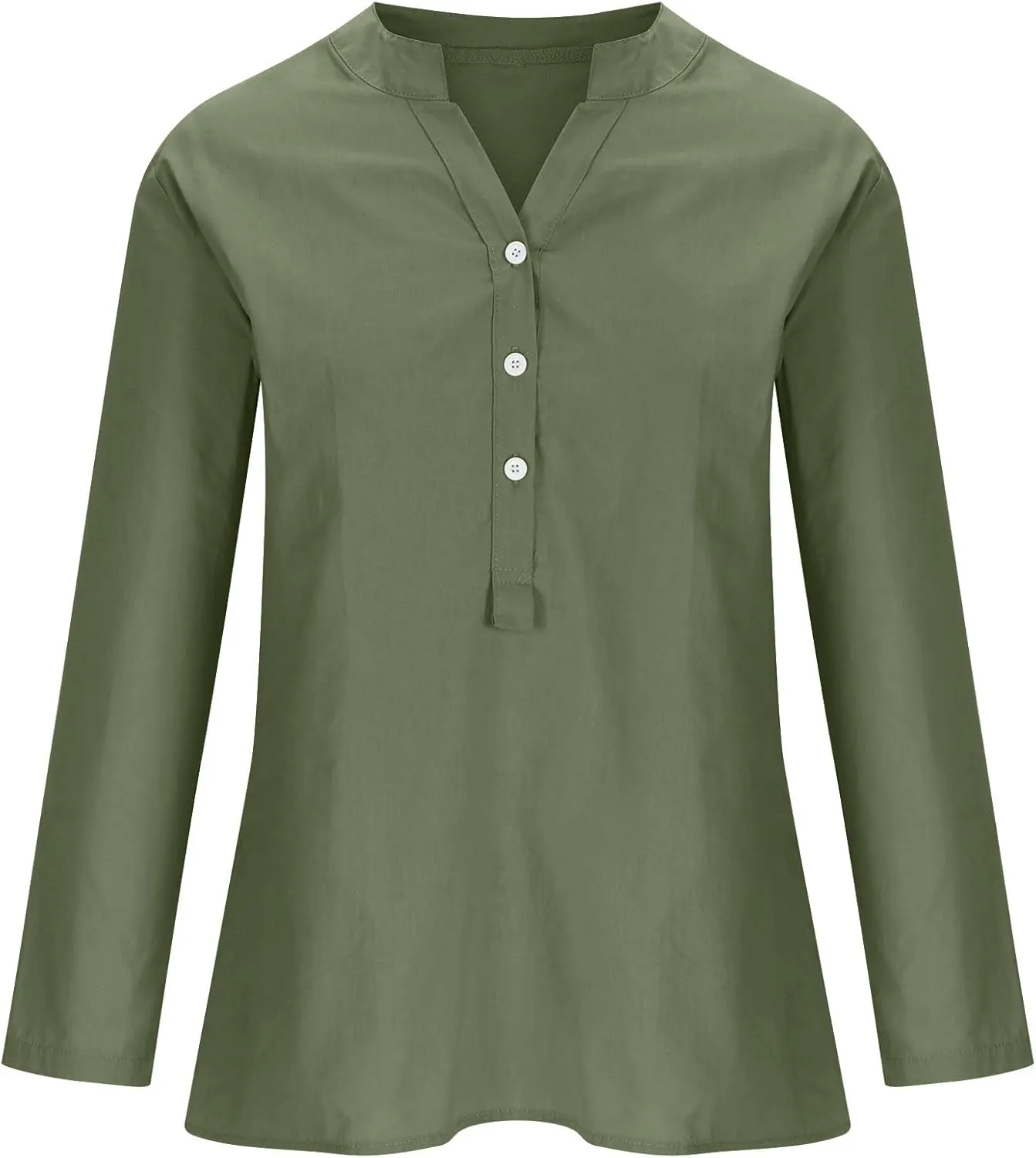 Ceboyel Women Cotton Linen Shirts Button Down Summer Blouse Roll-Up Sleeve Tops Tunic Trendy Boho Ladies Clothes 2023