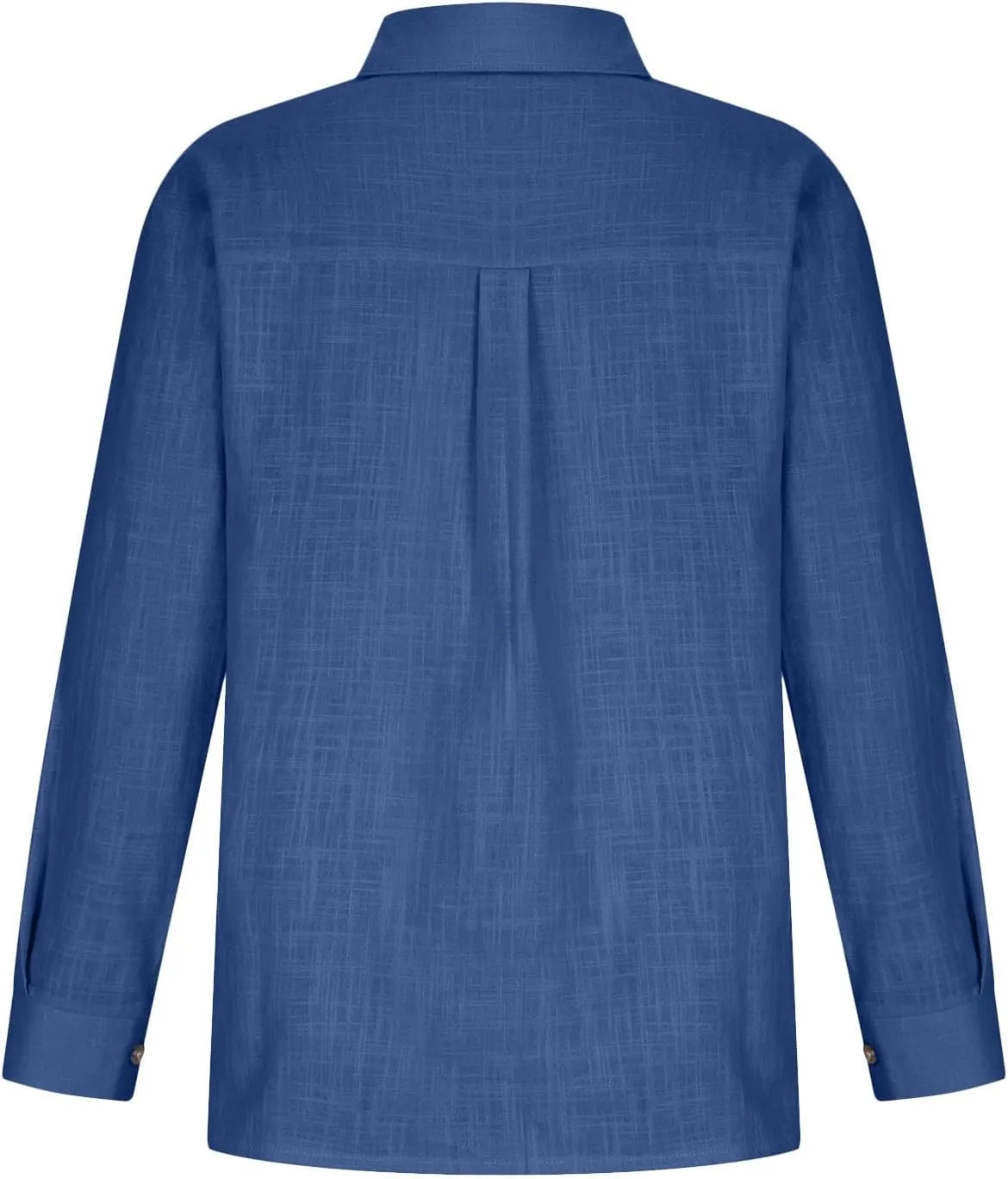 Ceboyel Women Linen Button Down Blouses Roll Up Sleeve Collared Shirts Summer Cotton Gauze Tops Casual Ladies Outfits 2023