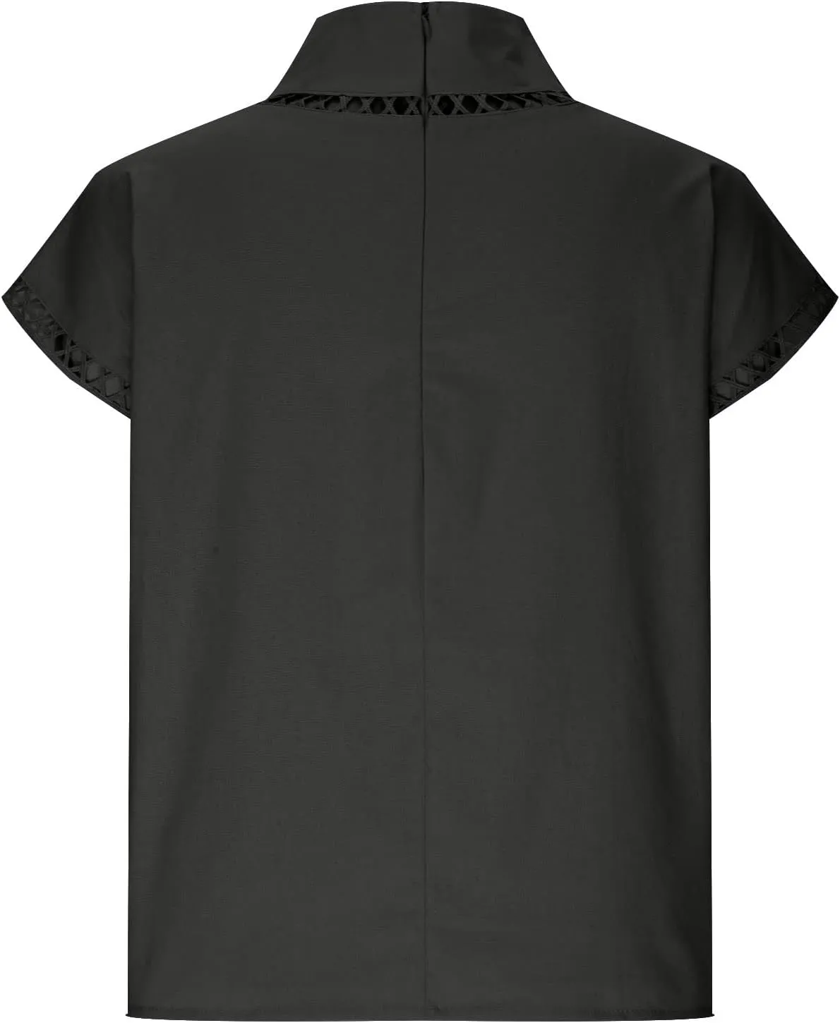 Ceboyel Women Linen Summer Shirt Dressy Causal Boho Blouses Short Sleeve Turtle Neck Tops Trendy Ladies Going Out Clothes