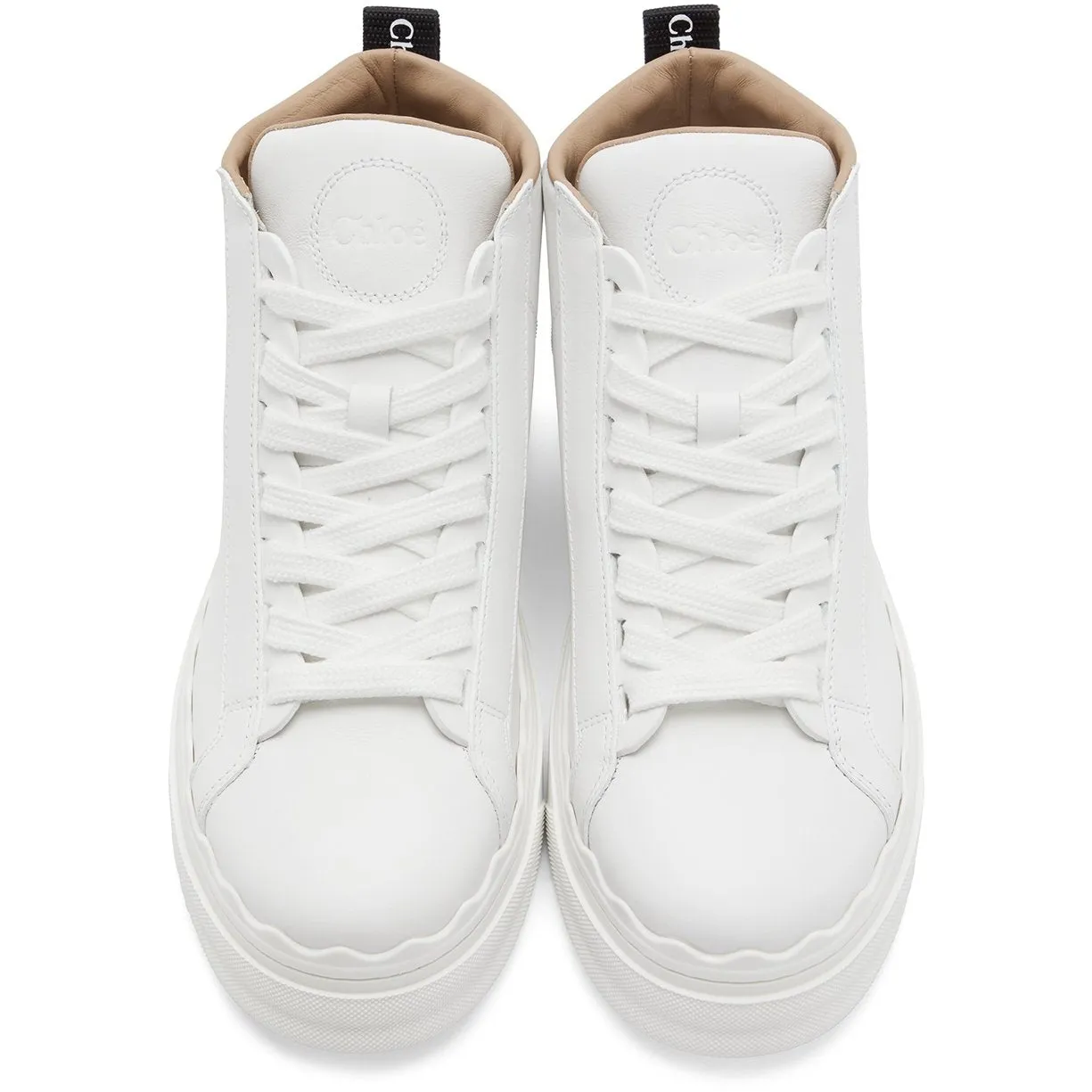 ChloÃ© White Lauren High-Top Sneakers