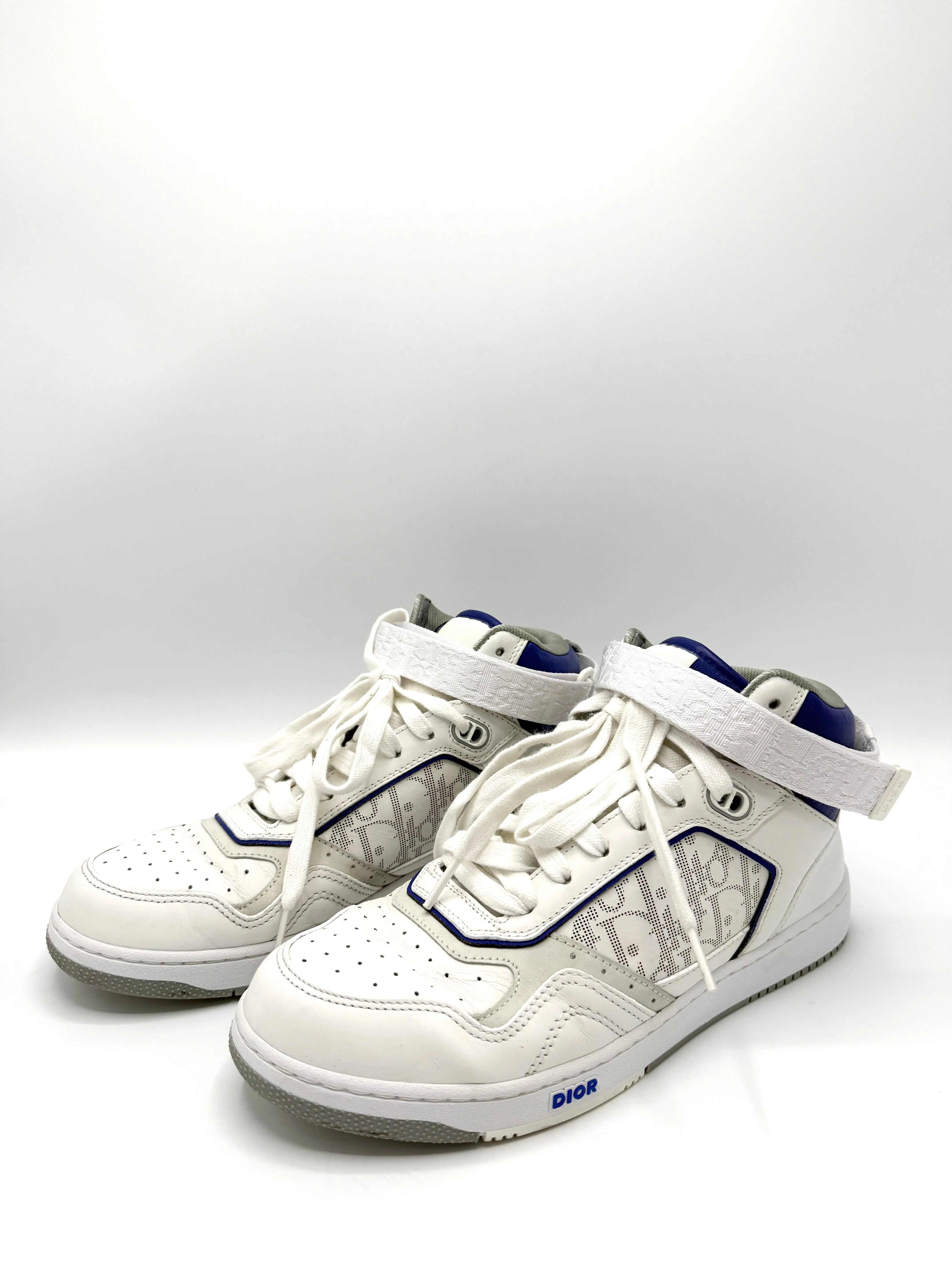 Christian  Blue/White High Top Sneakers SZ 41