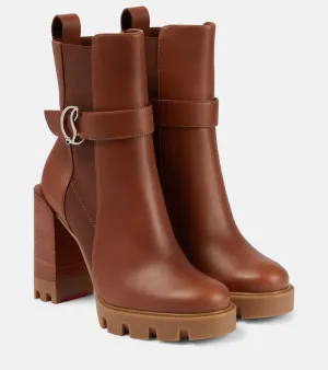 Christian Louboutin CL Chelsea Lug 100 embellished leather ankle boots