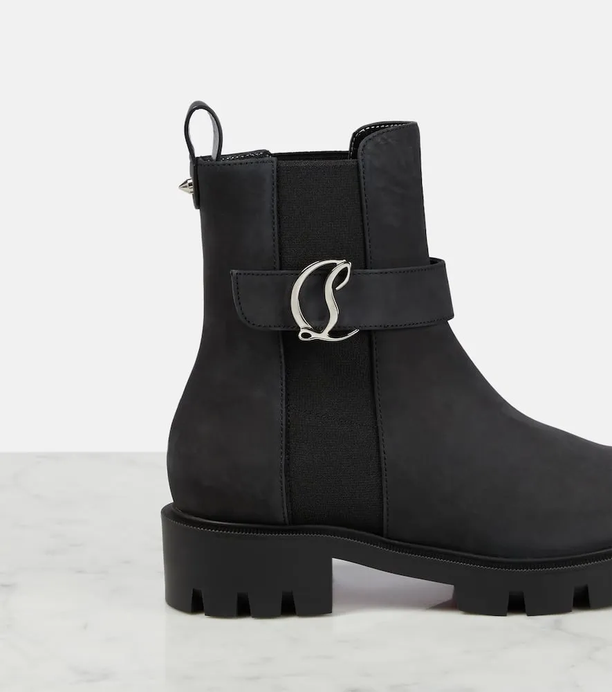 Christian Louboutin CL Chelsea suede ankle boots
