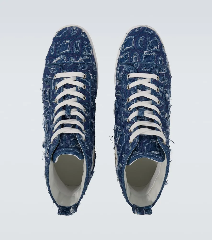 Christian Louboutin Louis denim high-top sneakers