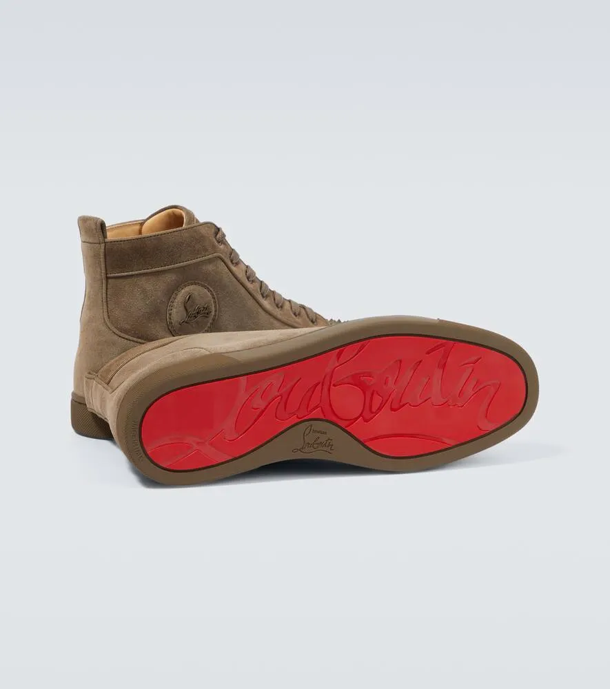 Christian Louboutin Louis Spikes suede high-top sneakers