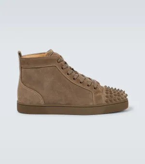 Christian Louboutin Louis Spikes suede high-top sneakers