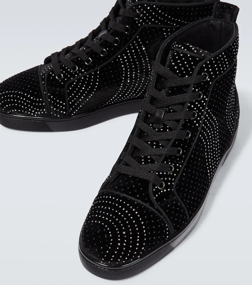 Christian Louboutin Louis suede embellished sneakers