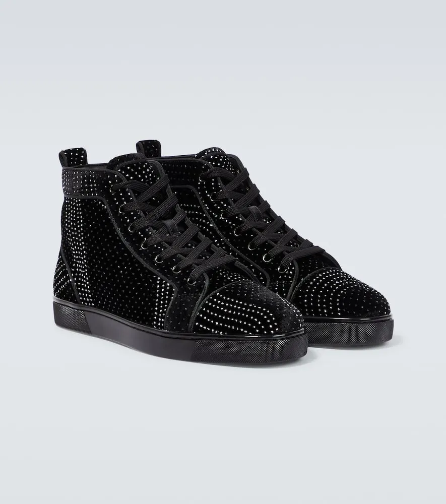 Christian Louboutin Louis suede embellished sneakers
