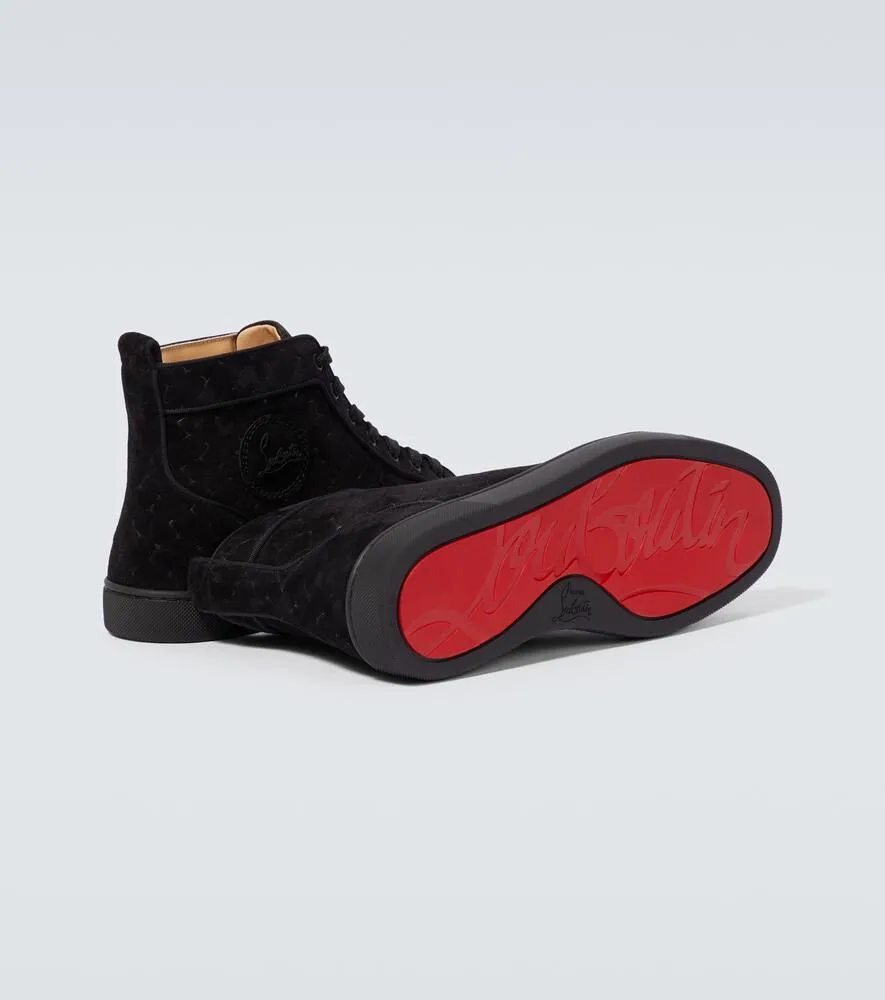 Christian Louboutin Louis suede high-top sneakers