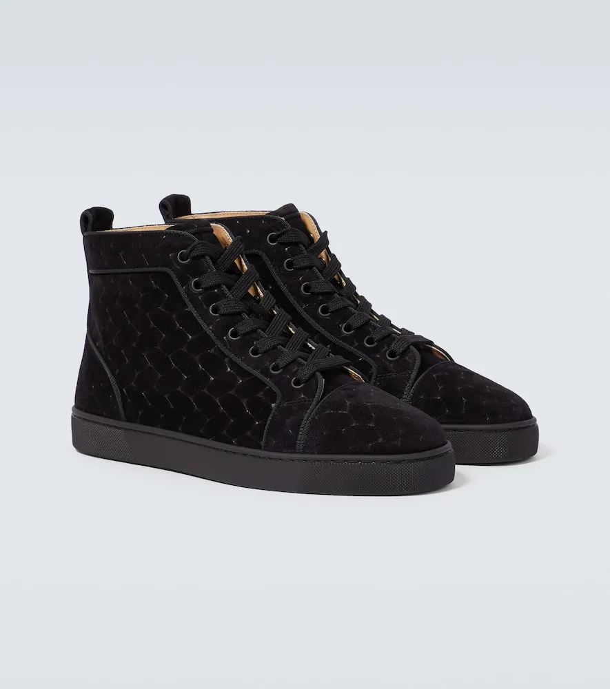 Christian Louboutin Louis suede high-top sneakers