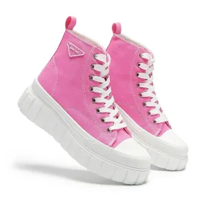 Emo rosa High-Top Sneakers mit Plateau