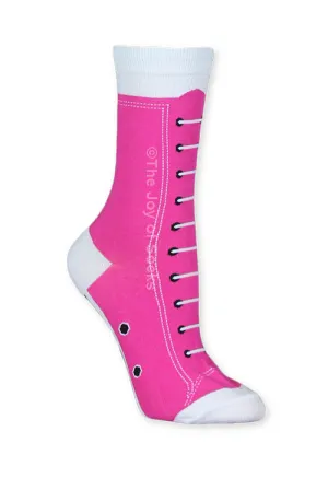 Fuchsia High Top Sneaker Socks (Women's)