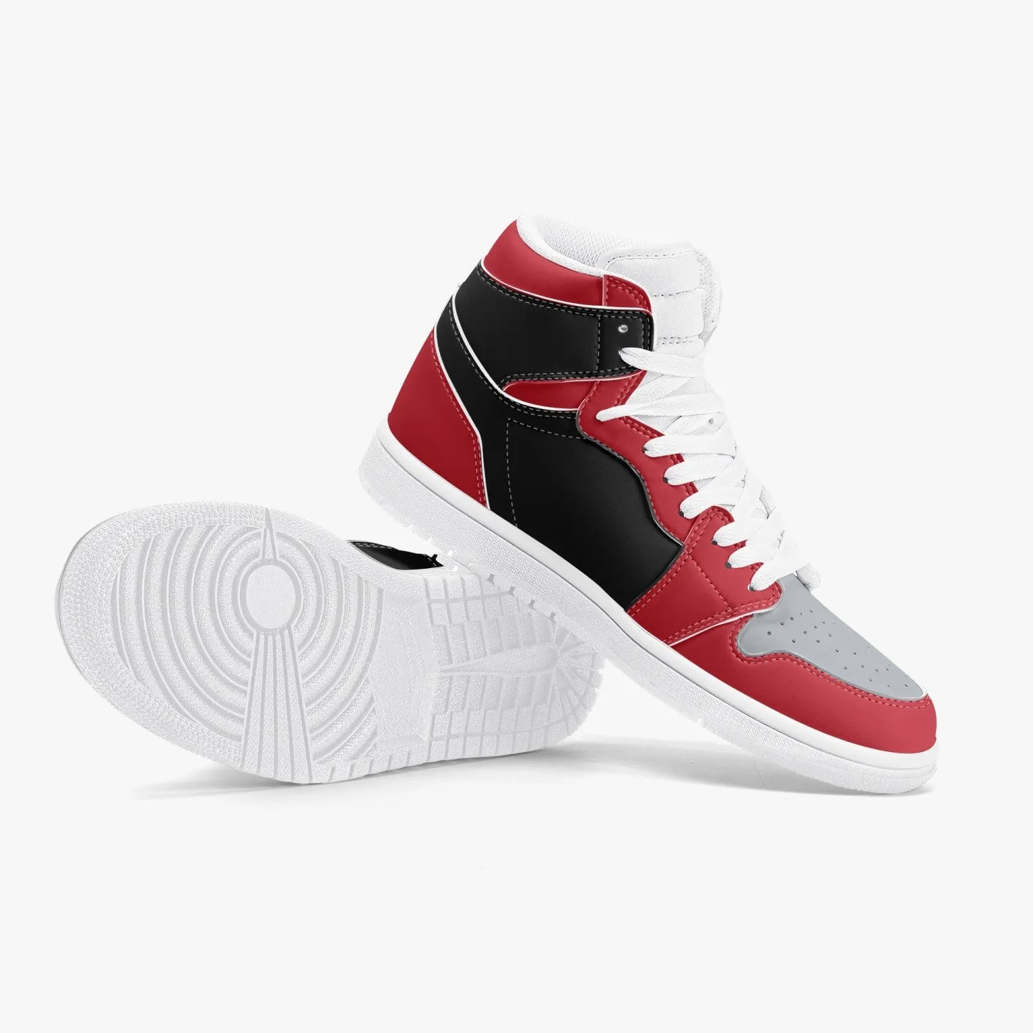 GRIT High-Top Leather Sneakers - White Sole