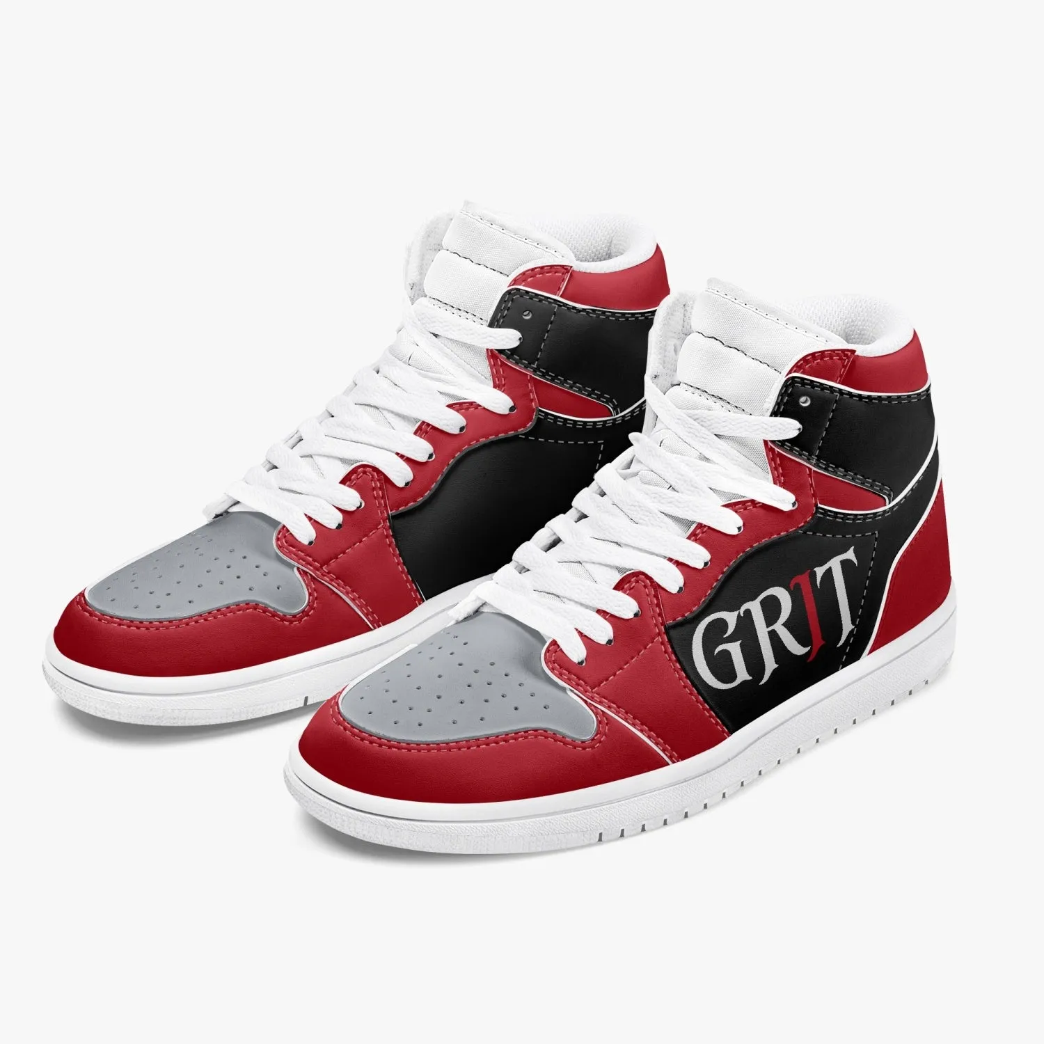 GRIT High-Top Leather Sneakers - White Sole