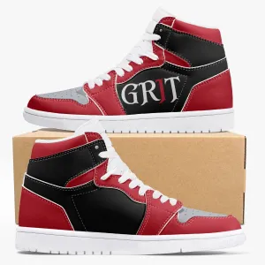 GRIT High-Top Leather Sneakers - White Sole