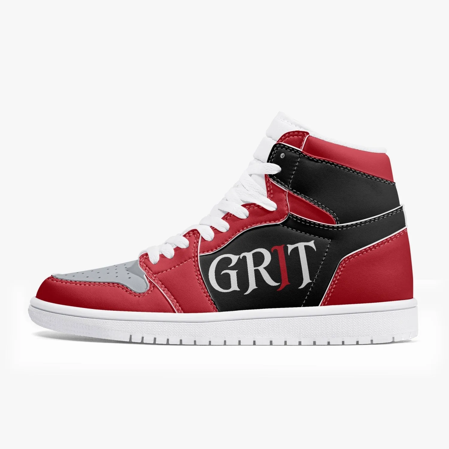 GRIT High-Top Leather Sneakers - White Sole