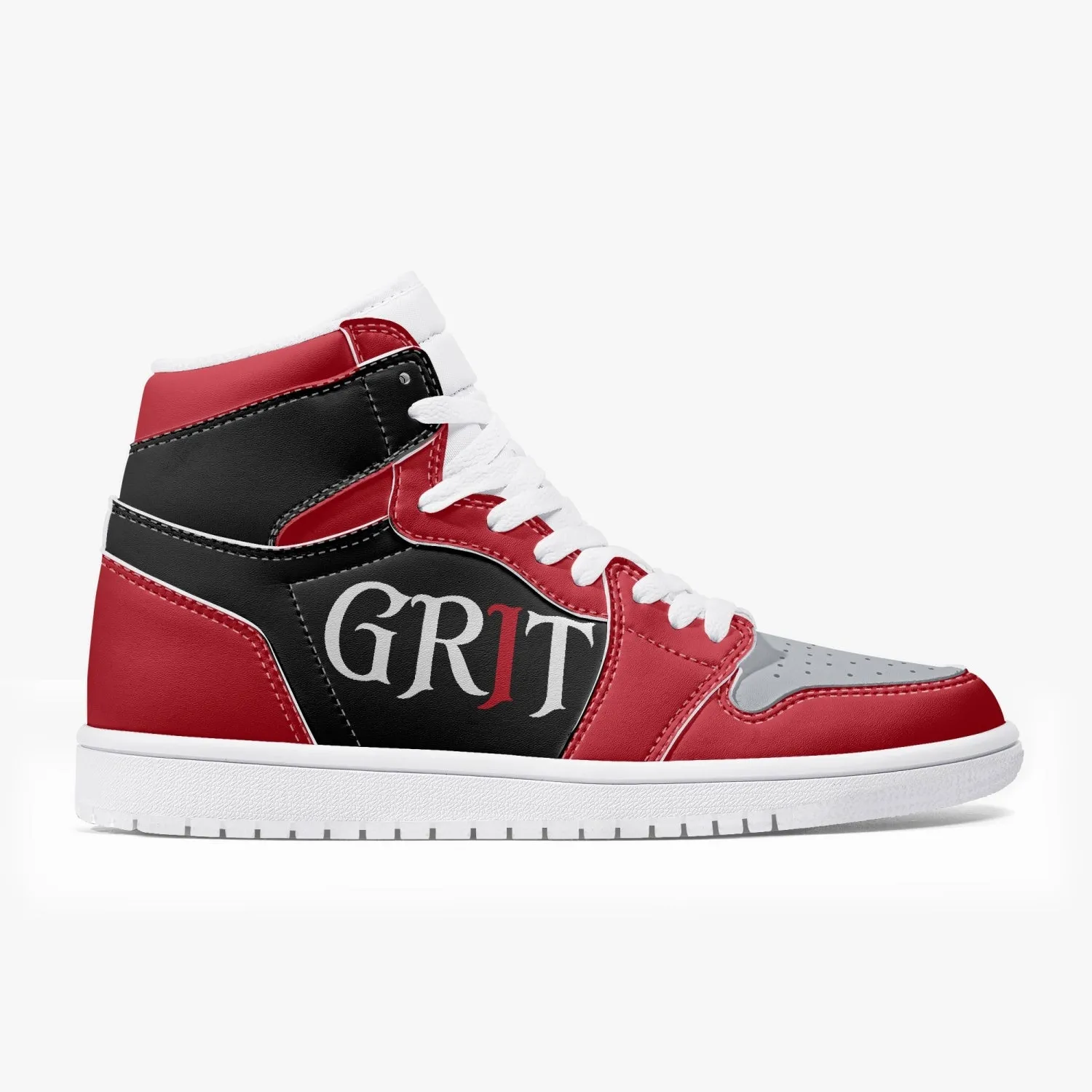 GRIT High-Top Leather Sneakers - White Sole