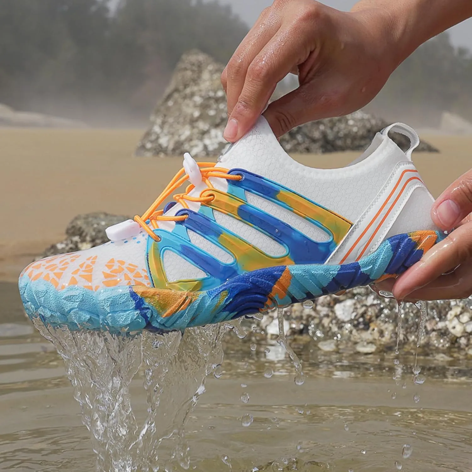 Hiking Footwear Barefoot Water Shoes Women Men Pro-Healthy & Non-Slip Wide Toe Sneakers Quick Dry Lightweight Breathable Running Walking Beach Shoes Boots Unisex