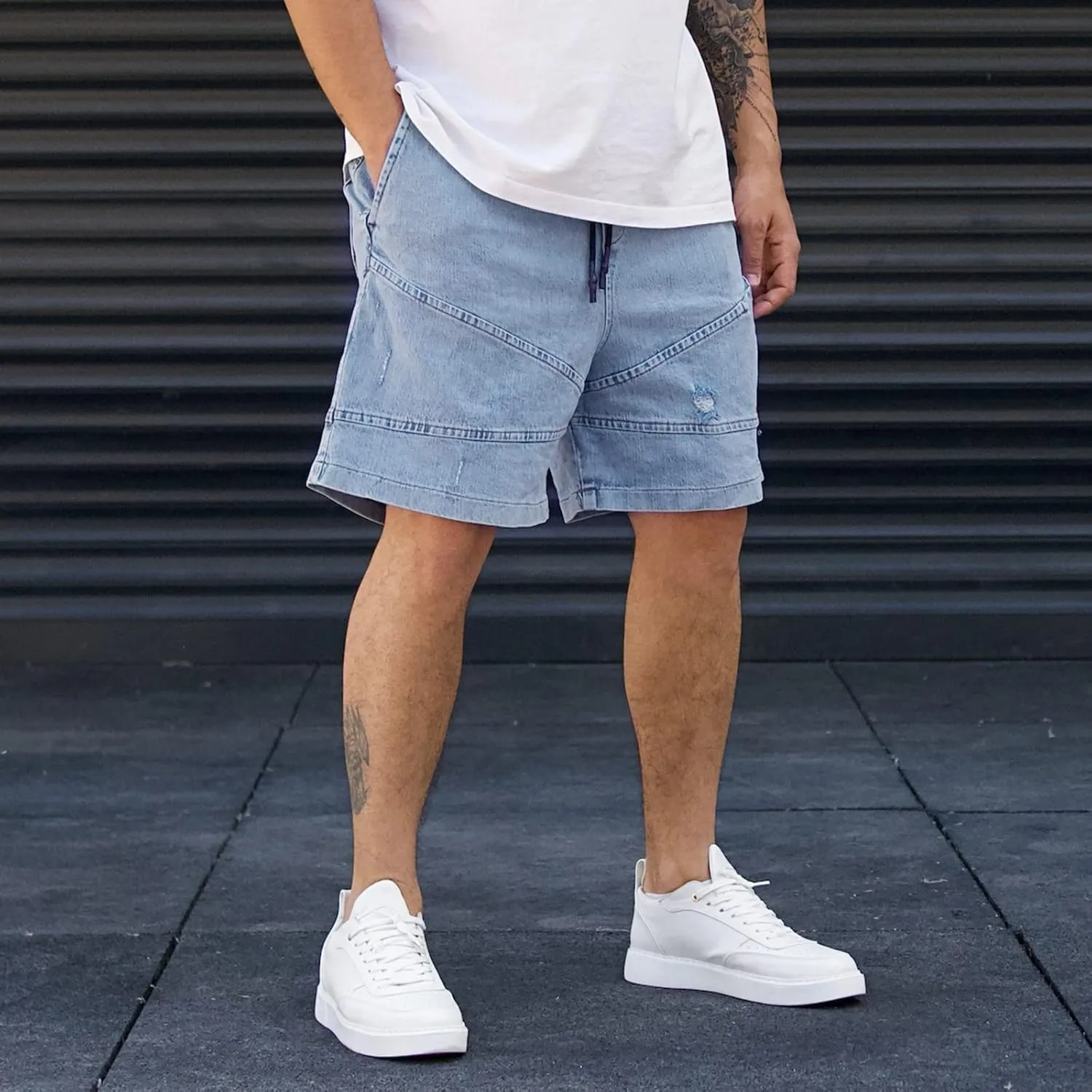 Jeans for Men Stretch Fit Mens Casual Shorts Spring Pocket Sports Summer Bodybuilding Denim Short Pants Jeans