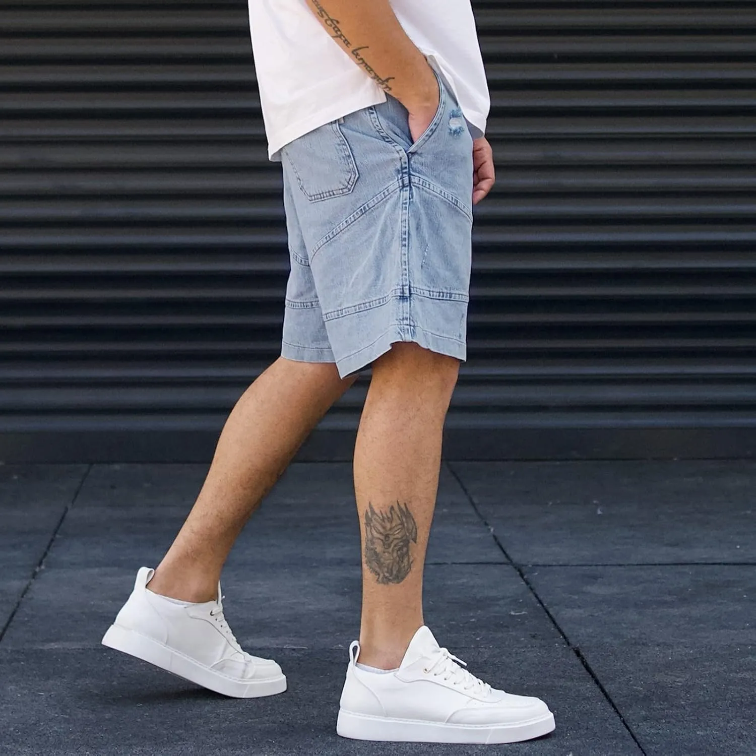 Jeans for Men Stretch Fit Mens Casual Shorts Spring Pocket Sports Summer Bodybuilding Denim Short Pants Jeans