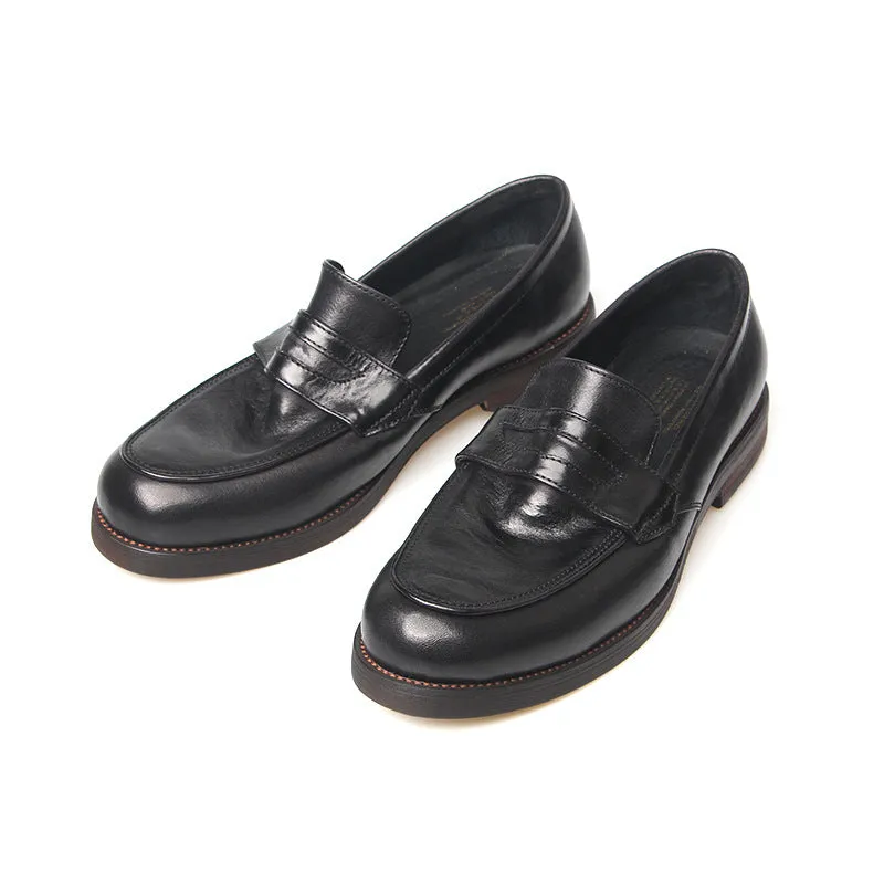 Leather Moccasins, Low Heel